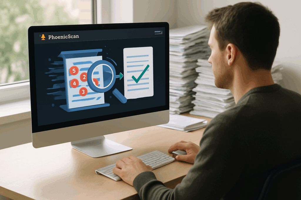 gagne du temps avec phoenixscan : détecte et corrige instantanément les erreurs de scan en 2 minutes, sans passer par une configuration compliquée. simplicité et efficacité garanties !