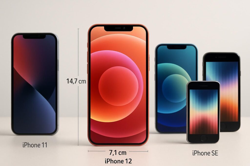 découvrez la taille exacte de l’iphone 12 en centimètres et comparez-la facilement avec les autres modèles d’iphone pour choisir celui qui vous convient le mieux.
