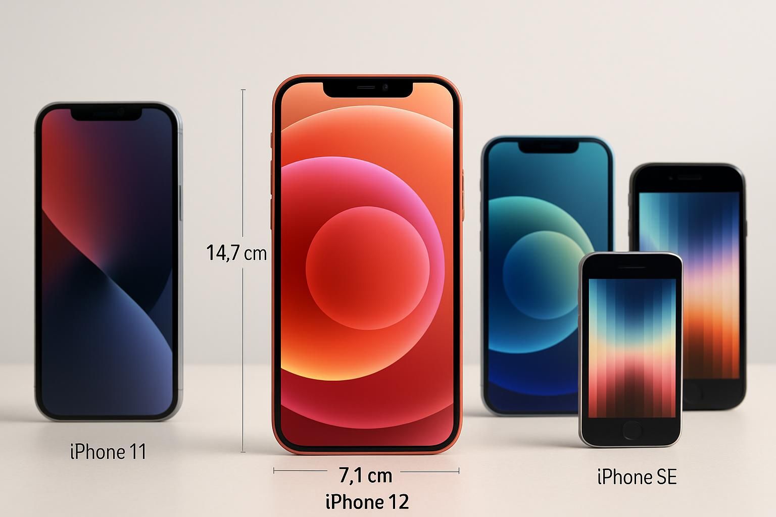 découvrez la taille exacte de l’iphone 12 en centimètres et comparez-la facilement avec les autres modèles d’iphone pour choisir celui qui vous convient le mieux.