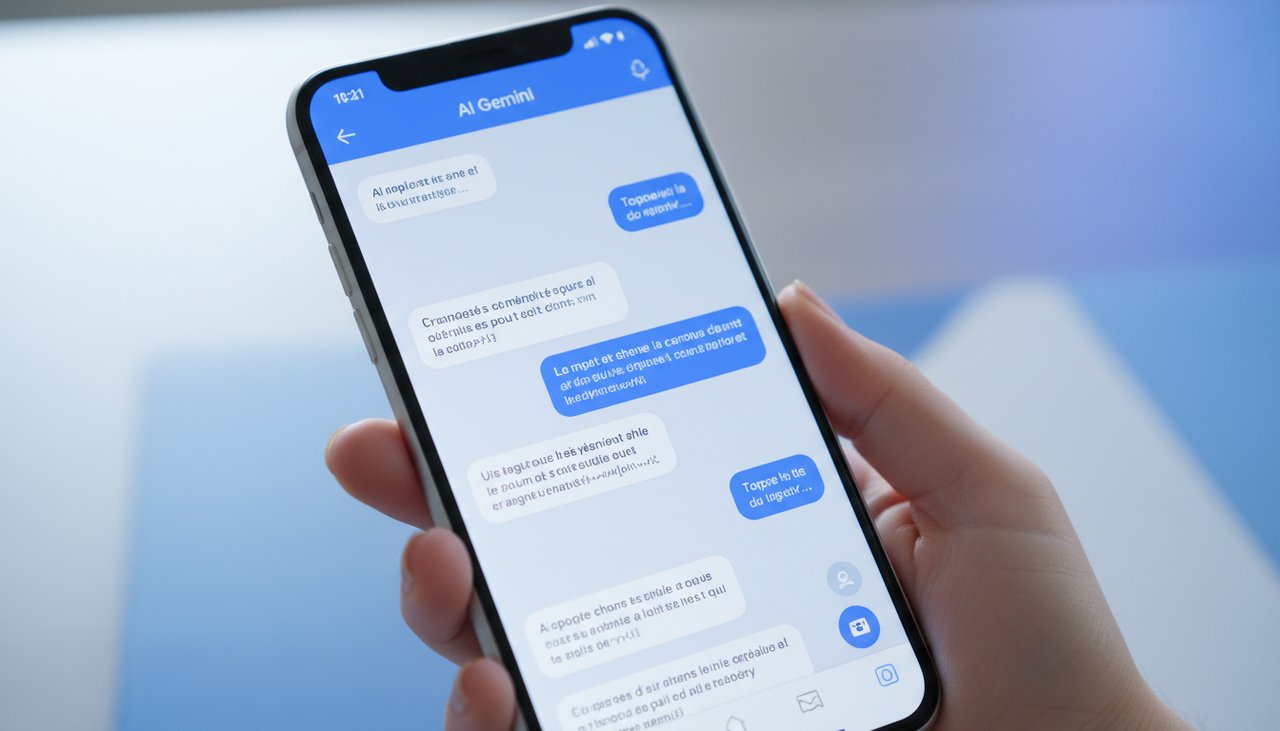 Interface de Gemini, l'alternative gratuite à ChatGPT par Google