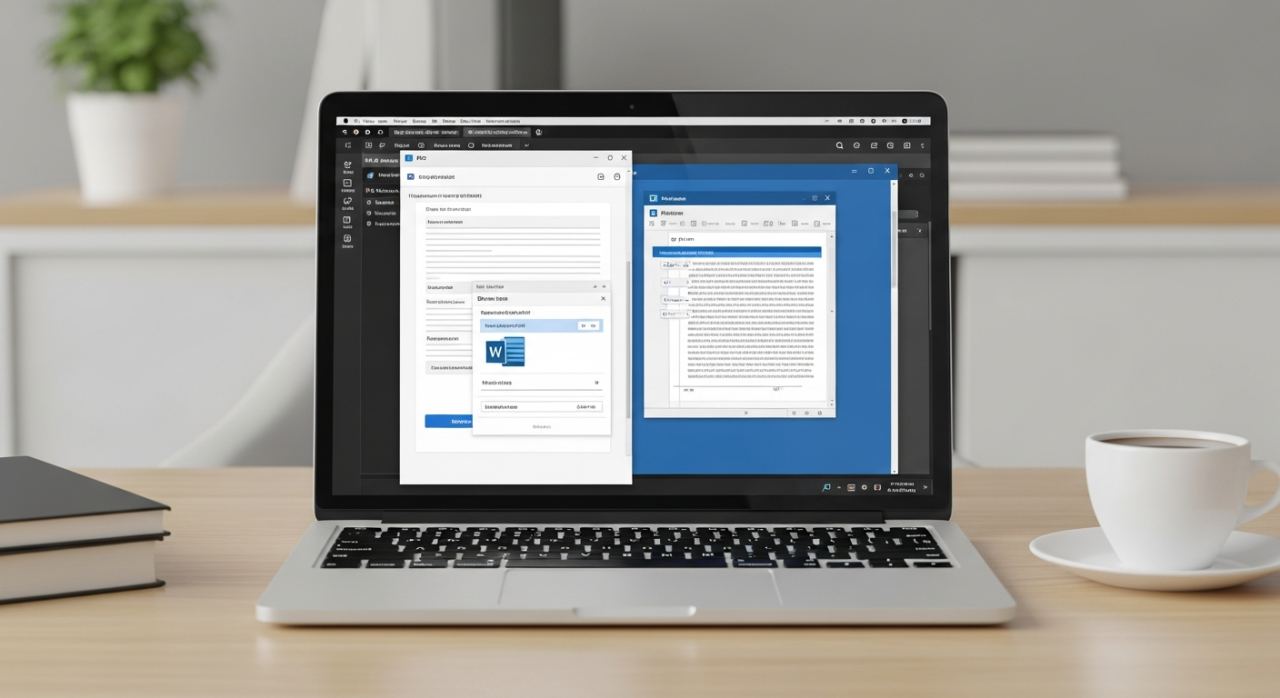 Conversion d'un document PDF en fichier Word sur un ordinateur