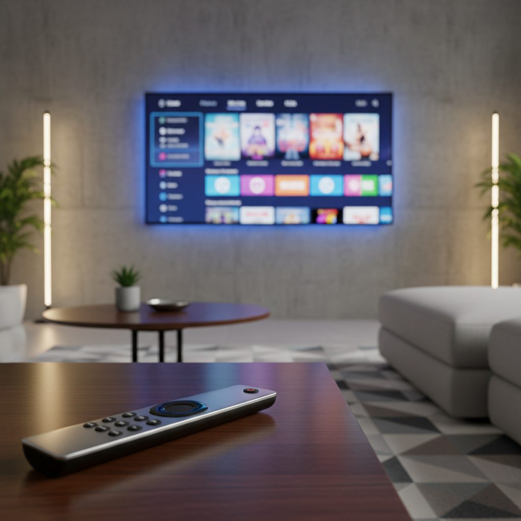 interface choix plateforme streaming gratuit légale télécommande