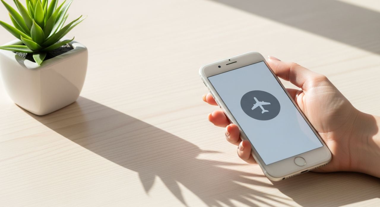 Téléphone en mode avion pour lire un message discrètement