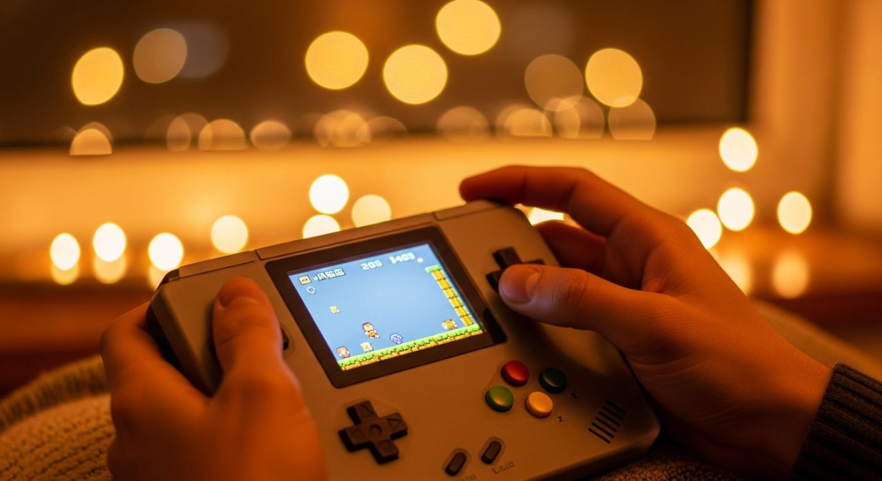 Console portable executant un emulateur retro