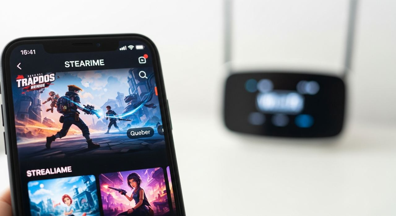 Application de streaming de jeu PS5 sur l'ecran d'un smartphone