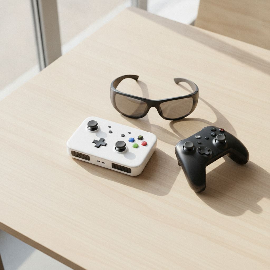 setup gaming portable avec lunettes AR