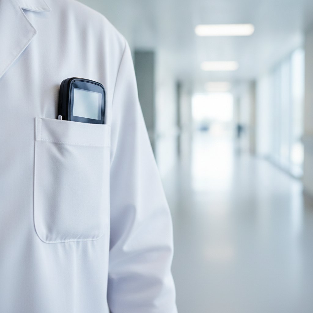 Bipeur de radiomessagerie utilisé dans un hôpital, exemple de technologie obsolète encore utilisée en 2026